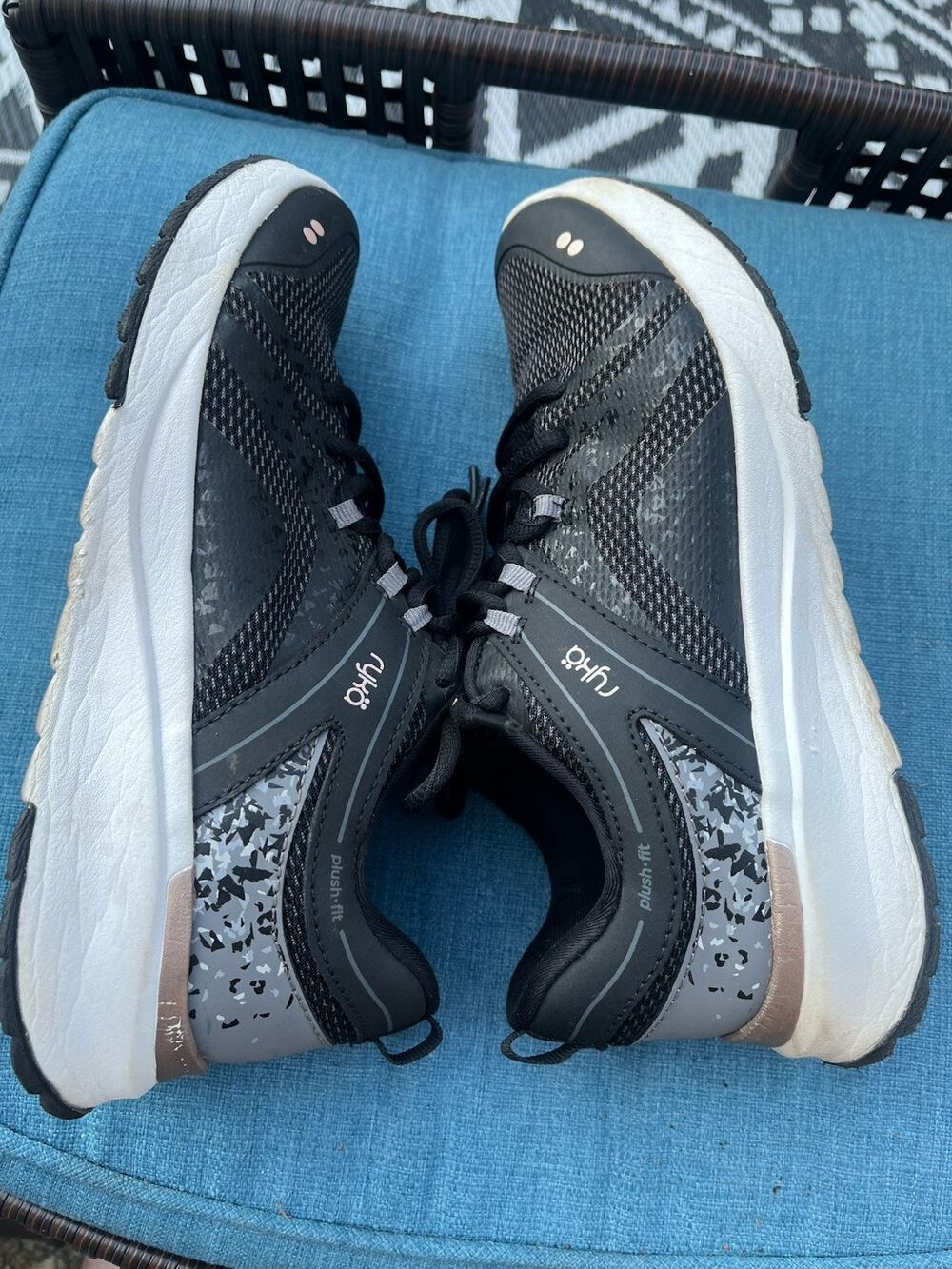 Ryka Womens 7.5 M Tierza Plush Fit Sneakers Black/Grey